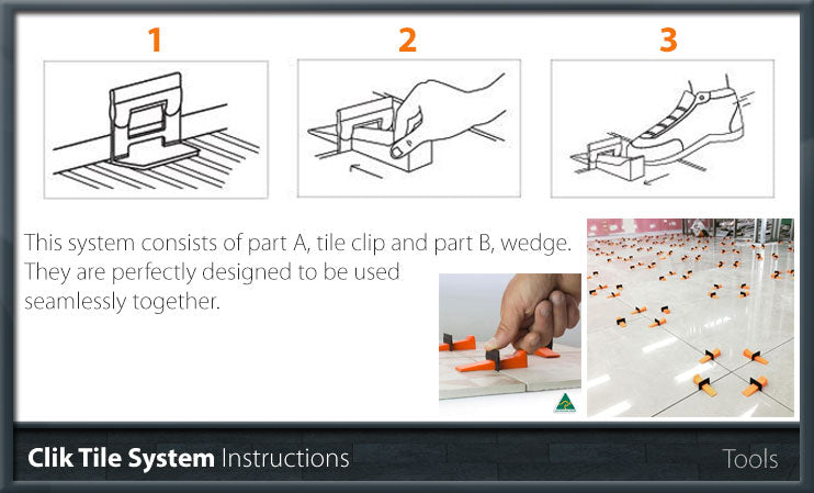 Modular Tile Click System CLICK TILE SYSTEM WEDGES 250 BAG — TILERS TRADE HUB
